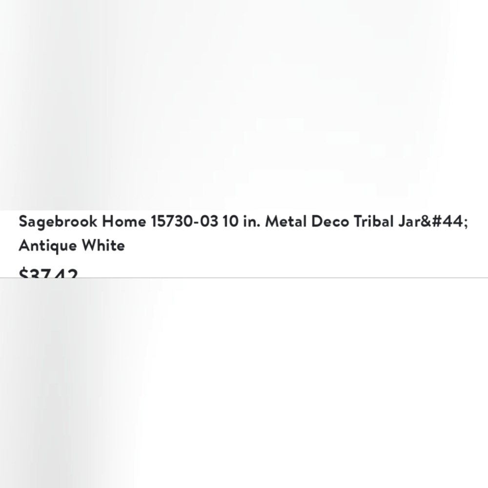 Sagebrook home metal 10inch Tribal jar